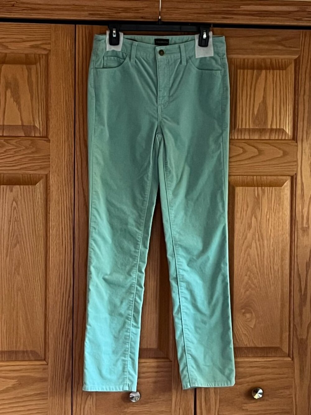 TALBOTS -- Stretch Velveteen Straight Leg Pants-Winter Mint -- Excellent Shape
